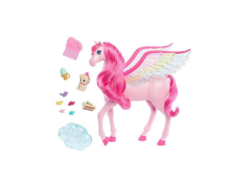 Barbie A Touch Of Magic Pink Pegasus With Puppy Winged Horse Toys With Lights And Sounds