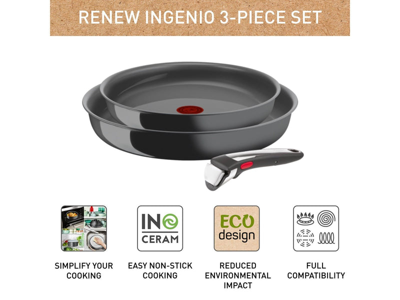 Tefal Ingenio Renew ON 3 pcs set Frypan 24 / 28