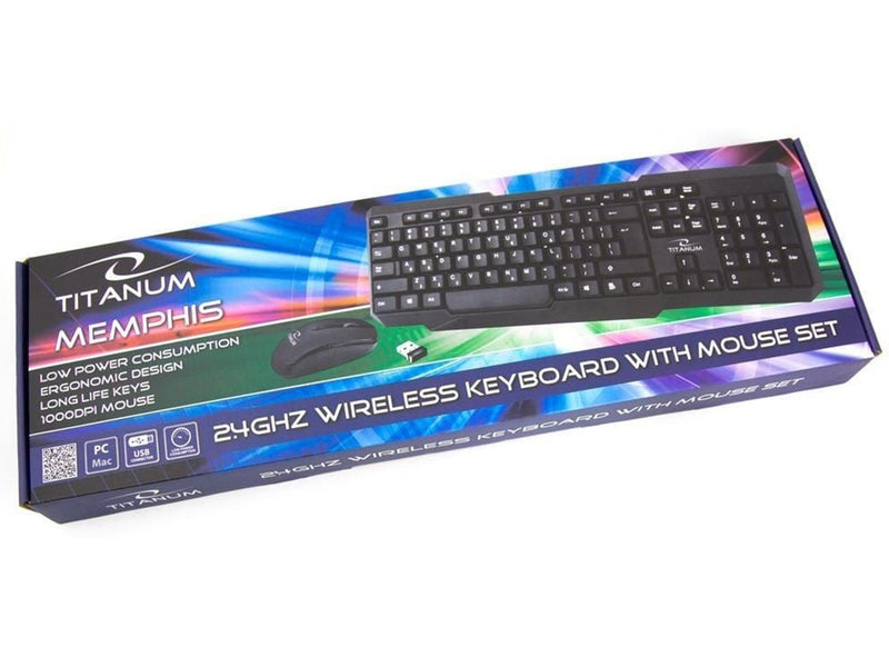 Esperanza Titanum Memphis - Tastatur & Maus Set - Englisch - US - Schwarz