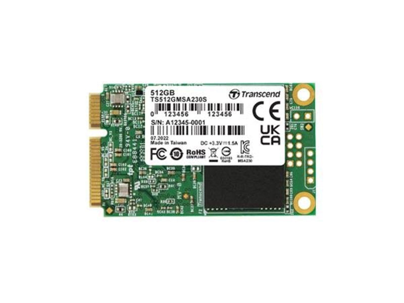 Transcend 230S SSD - 512GB - SATA-600 - mSATA