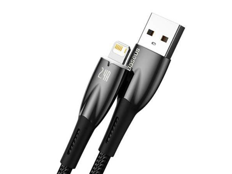 Baseus USB cable for Lightning Glimmer Series 2.4A 2m (Black)