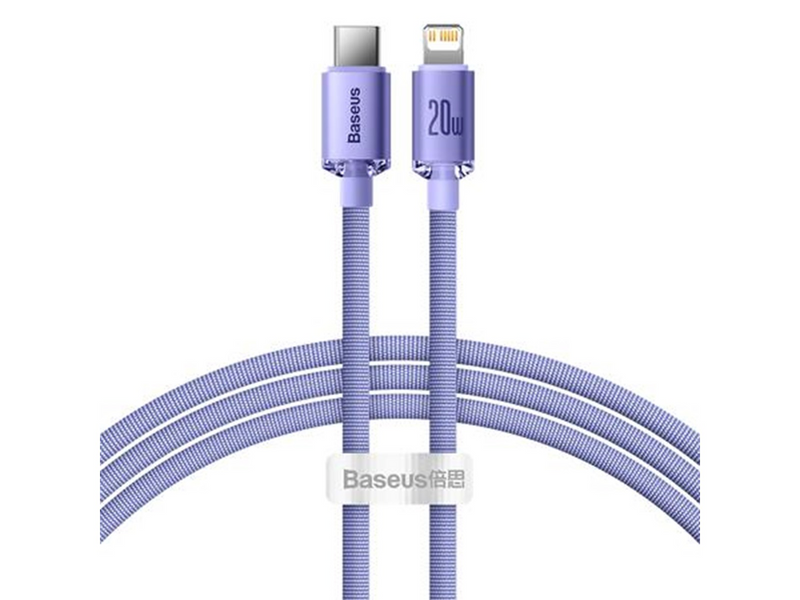 Baseus Crystal Shine cable USB-C to Lightning 20W PD 1.2m (purple)
