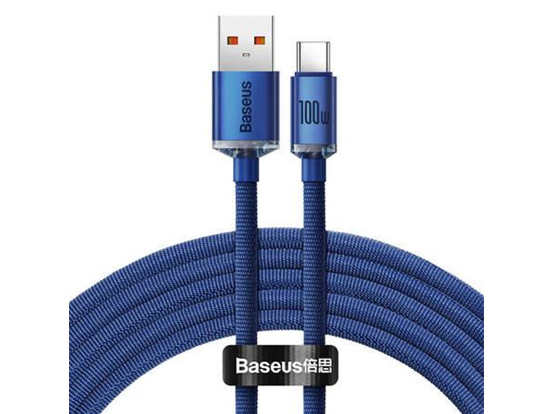 Baseus Crystal Shine cable USB to USB-C 5A100W1.2m (blue)