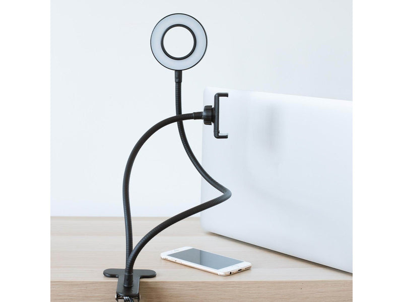 Thumbs Up! Vlogging Light - LED Selfie Ring Light with Smartphone Holder