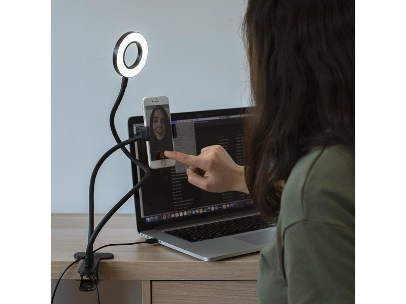 Thumbs Up! Vlogging Light - LED Selfie Ring Light with Smartphone Holder