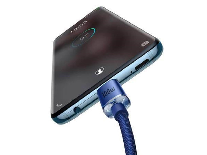 Baseus Crystal Shine cable USB-C to USB-C 100W 1.2m (blue)