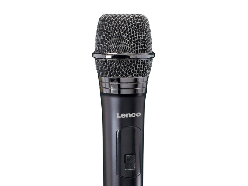 Lenco MCW-011BK - Wireless microphone with 6.3 mm battery powered receiver