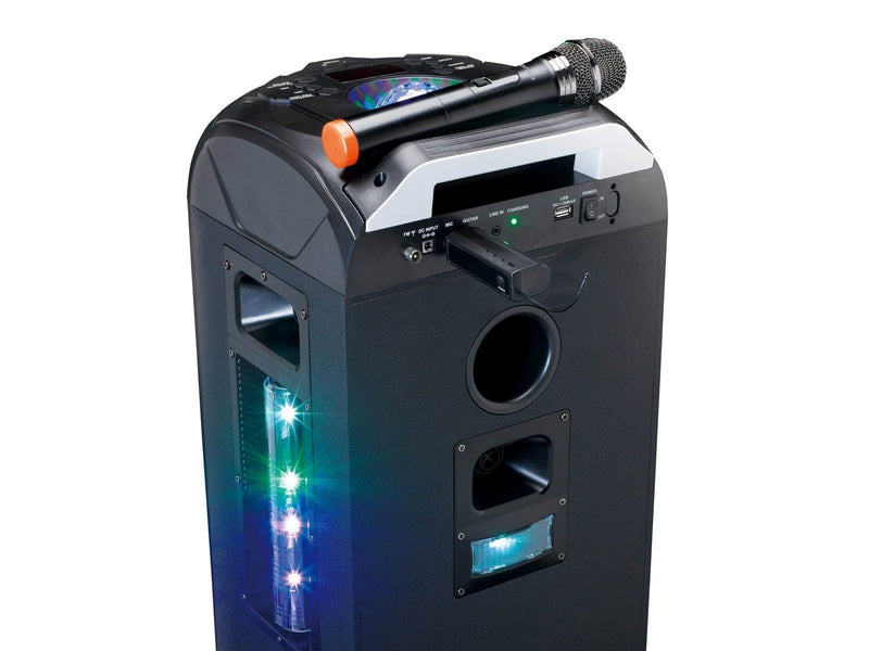 Lenco MCW-011BK - Wireless microphone with 6.3 mm battery powered receiver