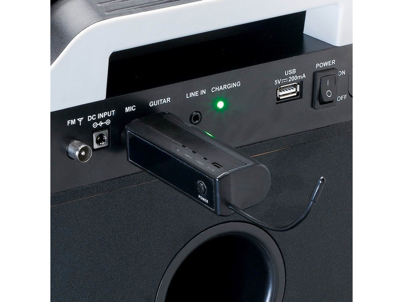 Lenco MCW-020BK - Set of 2 wireless microphones with portable battery powered receiver