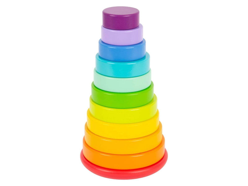 Small Foot - Wooden Stacking Tower Rainbow 11dlg.