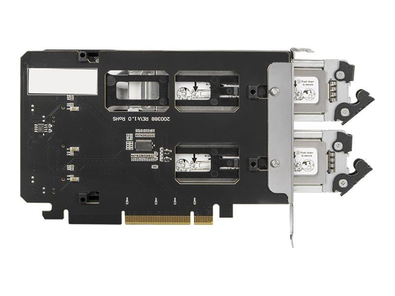Icy dock ToughArmor MB842MP-B - storage mobile rack - 2 bay removable - M.2 NVMe Card - PCIe 4.0 x16