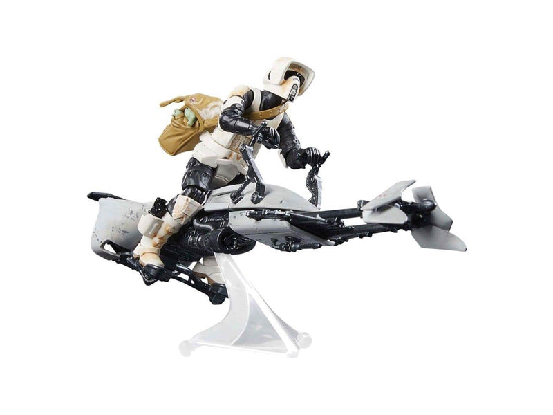 Star Wars The Mandalorian The Vintage Collection Speeder Bike Scout Trooper and Grogu 9.5 cm