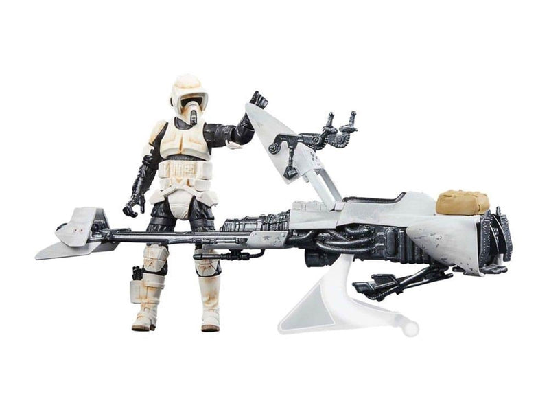 Star Wars The Mandalorian The Vintage Collection Speeder Bike Scout Trooper and Grogu 9.5 cm