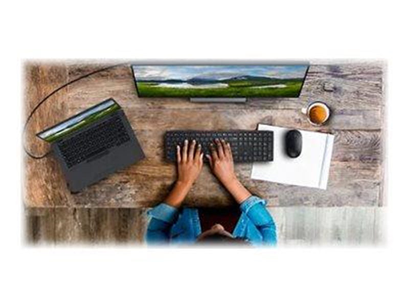 Dell Pro KM5221W - Tastatur & Maus Set - Ukrainisch - Schwarz