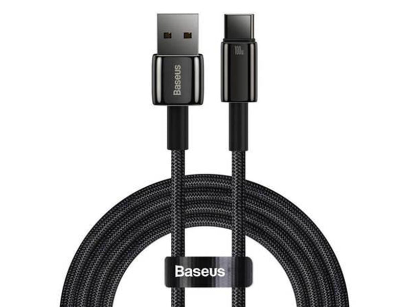 Baseus Tungsten Gold Cable USB to USB-C 100W 1m (black)