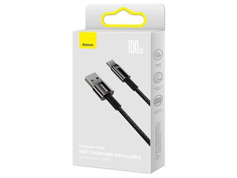 Baseus Tungsten Gold Cable USB to USB-C 100W 1m (black)
