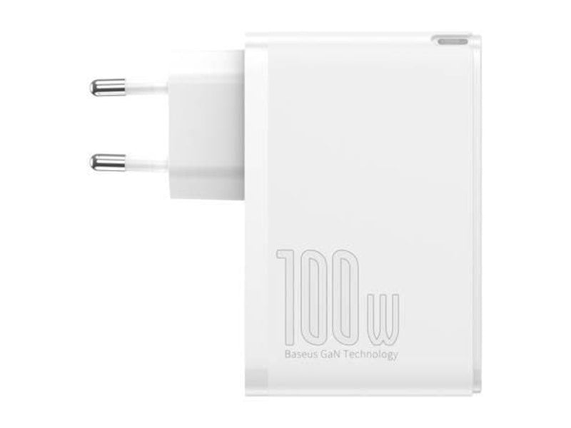 Baseus Travel Charger  GaN2 Pro Quick 2x USB + 2x USB-C 100W EU (white)