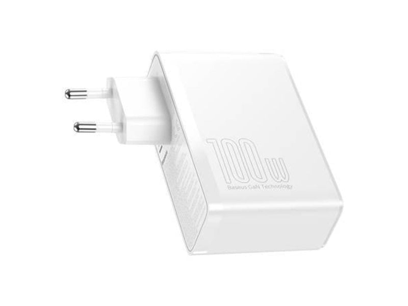Baseus Travel Charger  GaN2 Pro Quick 2x USB + 2x USB-C 100W EU (white)