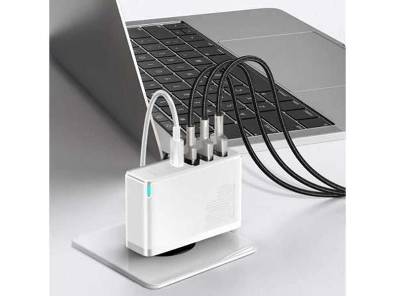 Baseus Travel Charger  GaN2 Pro Quick 2x USB + 2x USB-C 100W EU (white)
