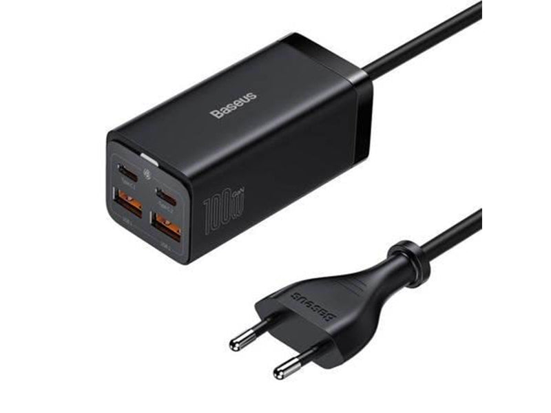 Baseus GaN3 Pro 4 Ports Desktop Charger 2xUSB-C + 2xUSB 100W - Black