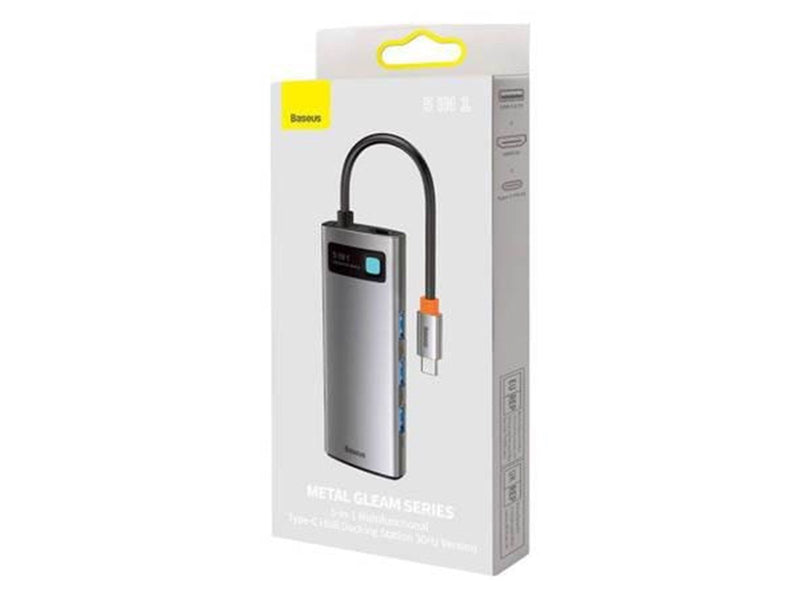 Baseus Adapter 5in1 Hub USB-C to 3x USB 3.0 + HDMI + USB-C PD USB-Hubs - USB 3.0 - 5 - Grau