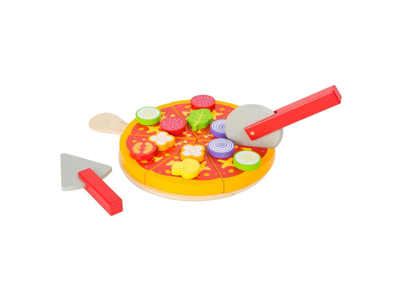Small Foot - Wooden Cut and Play Food Pizza Set 21dlg.
