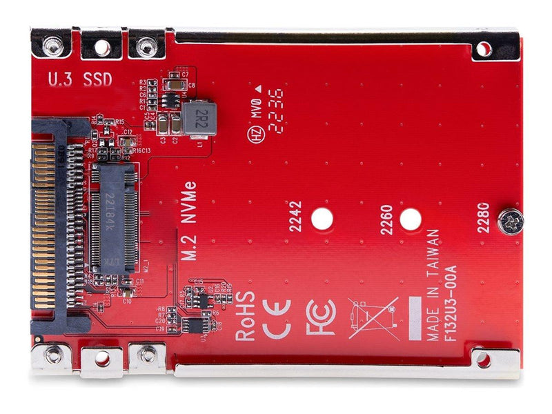StarTech.com M.2 to U.3 Adapter For M.2 NVMe SSDs PCIe M.2 Drive to 2.5inch U.3 (SFF-TA-1001) Host Adapter/Converter TAA Complia