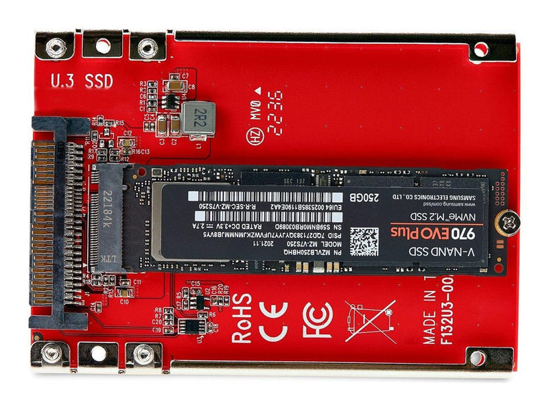 StarTech.com M.2 to U.3 Adapter For M.2 NVMe SSDs PCIe M.2 Drive to 2.5inch U.3 (SFF-TA-1001) Host Adapter/Converter TAA Complia