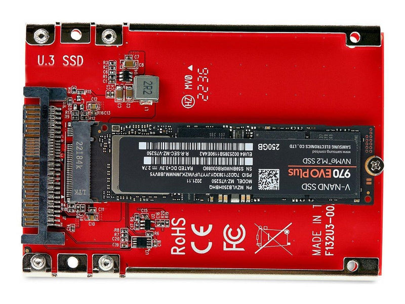 StarTech.com M.2 to U.3 Adapter For M.2 NVMe SSDs PCIe M.2 Drive to 2.5inch U.3 (SFF-TA-1001) Host Adapter/Converter TAA Complia