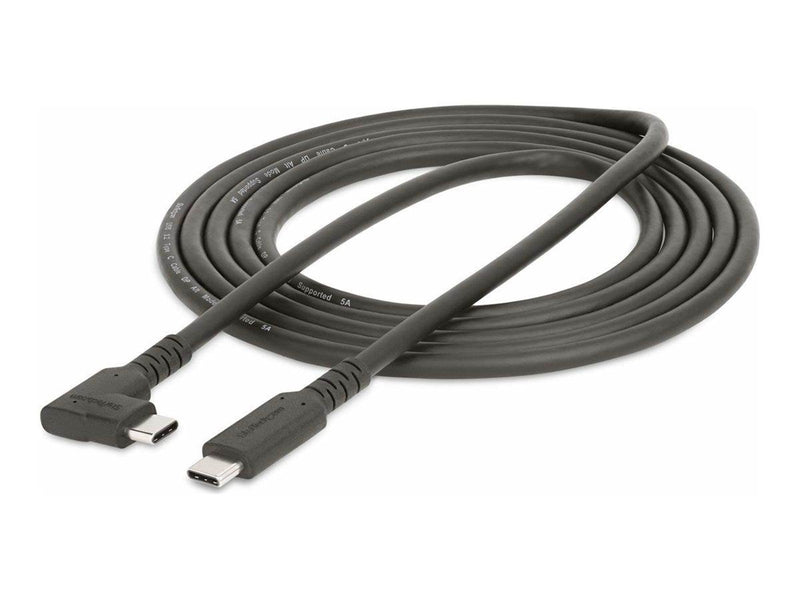 StarTech.com 6ft (2m) Rugged Right Angle USB-C Cable USB 3.2 Gen 1 (5 Gbps) USB C to C Data Transfer Cable 4K 60Hz DP Alt Mode 1