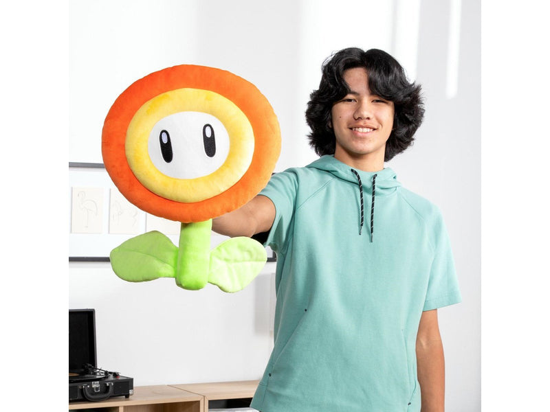 Tomy - Club Mocchi- Mocchi- Super Mario™ Fire Flower Mega 38 cm - Teddybär & Kuscheltier