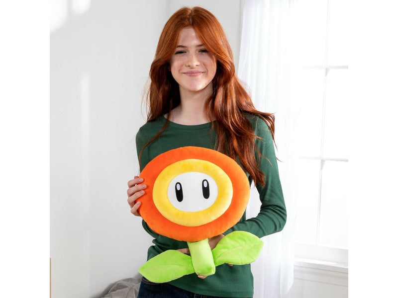 Tomy - Club Mocchi- Mocchi- Super Mario™ Fire Flower Mega 38 cm - Teddybär & Kuscheltier