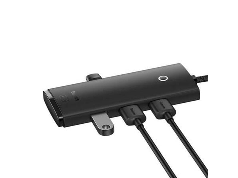 Baseus Lite Series Hub 4in1 USB-C to 4x USB 3.0 + USB-C 1m (Black) USB-Hubs - USB 3.0 - 4 - Schwarz
