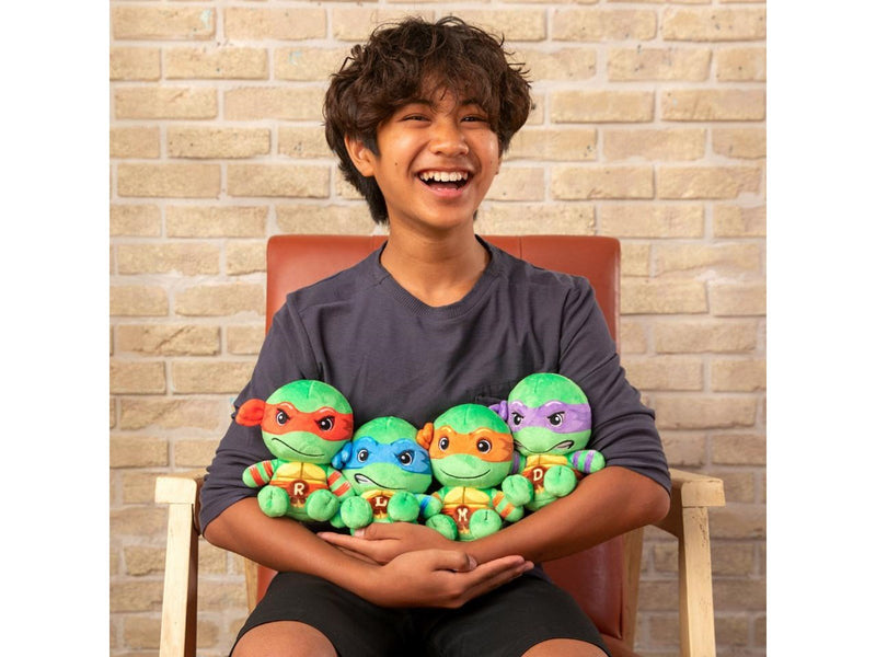Tomy - Club Mocchi-Mocchi- Teenage Mutant Ninja Turtles™ Michelangelo Junior 15 cm - Teddybär & Kuscheltier