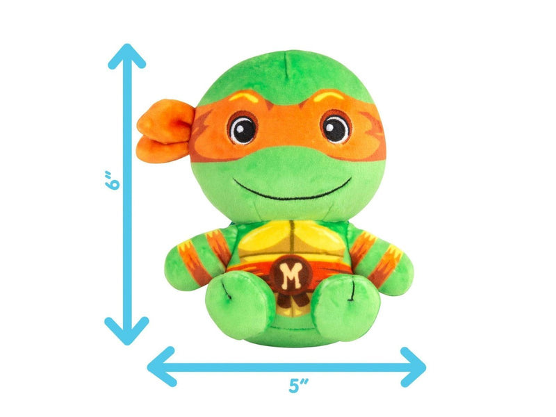Tomy - Club Mocchi-Mocchi- Teenage Mutant Ninja Turtles™ Michelangelo Junior 15 cm - Teddybär & Kuscheltier