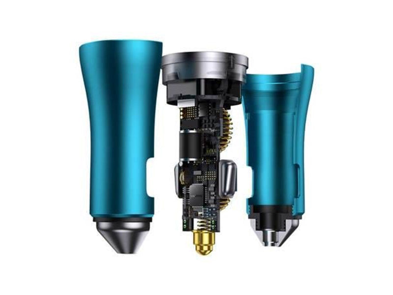Baseus Golden Contactor Pro car charger 2x USB-C 40W (blue)