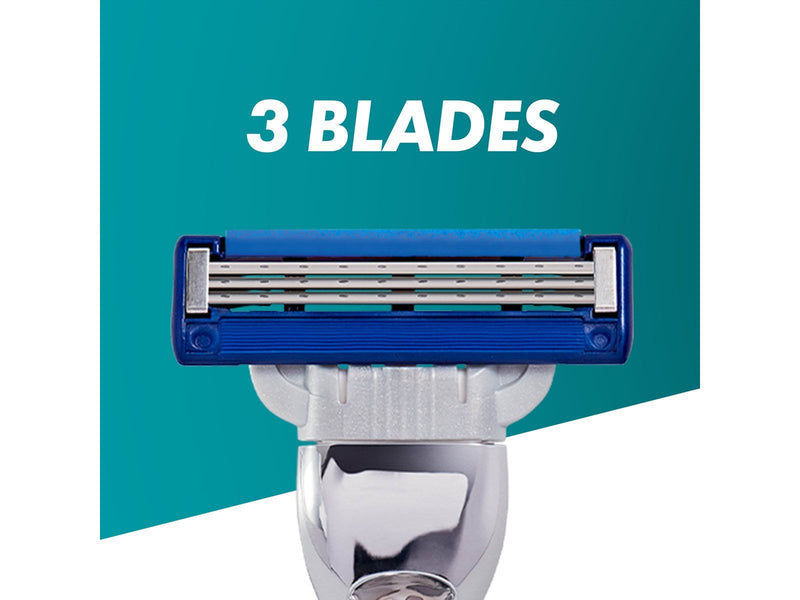 Gillette Mach3 Turbo 3D Razor handle + 2 blades