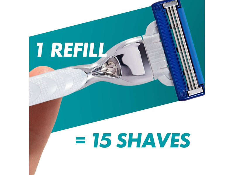 Gillette Mach3 Turbo 3D Razor handle + 2 blades