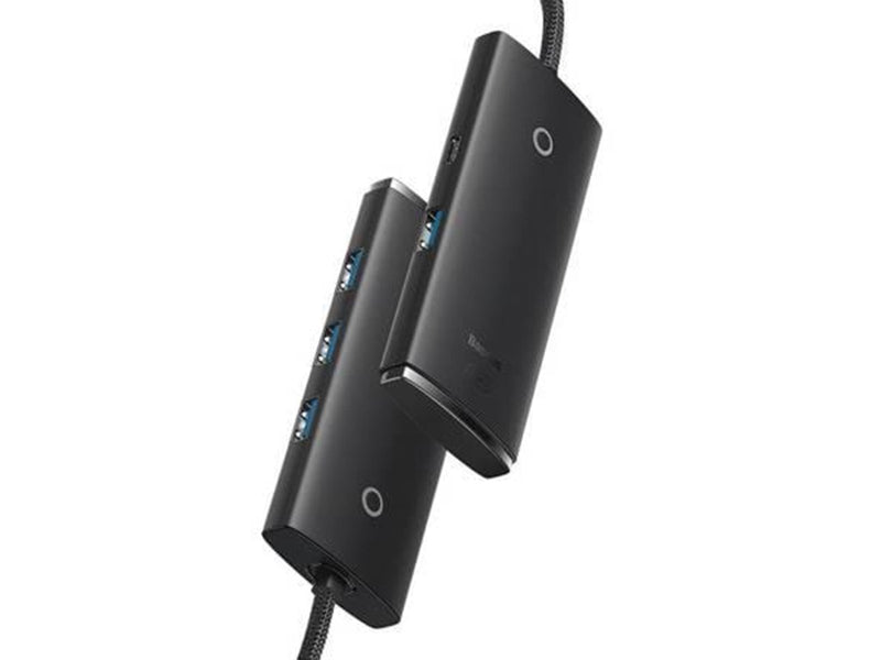 Baseus HUB Adapter 4-Port USB-C OS-Lite 25cm (Black) USB-Hubs - USB 3.0 - 4 - Schwarz