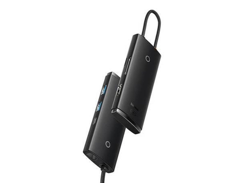 Baseus Hub OS Lite 6-Port (Type-C to HDMI+USB3.0*2+PD+SD/TF) (black) USB-Hubs - USB 3.0 - 6 - Schwarz