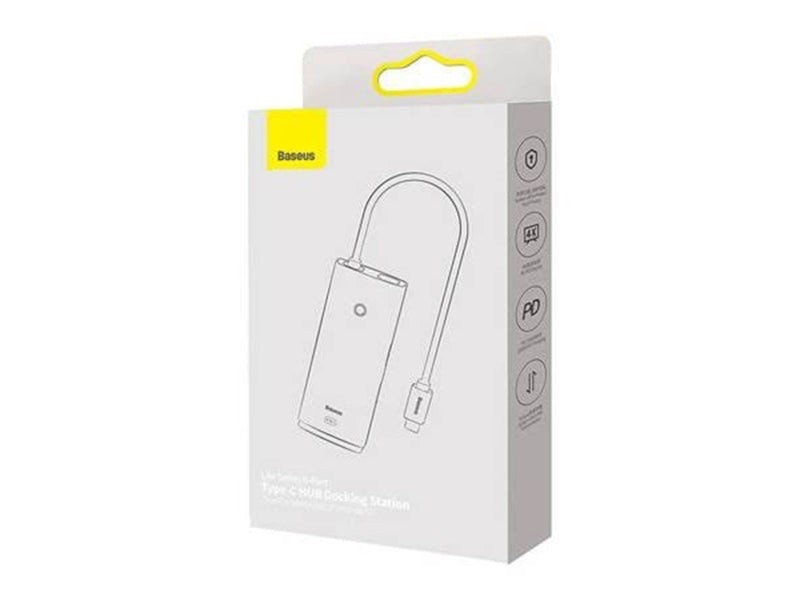 Baseus Hub OS Lite 6-Port (Type-C to HDMI+USB3.0*2+PD+SD/TF) (black) USB-Hubs - USB 3.0 - 6 - Schwarz