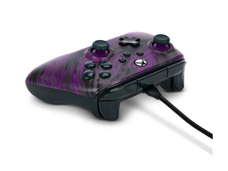 PowerA Kabelgebundener Controller Advantage für Xbox Series X|S - Lila Camouflage - Wired Controller - Microsoft Xbox Series S
