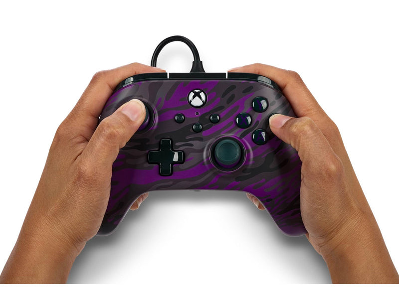 PowerA Kabelgebundener Controller Advantage für Xbox Series X|S - Lila Camouflage - Wired Controller - Microsoft Xbox Series S