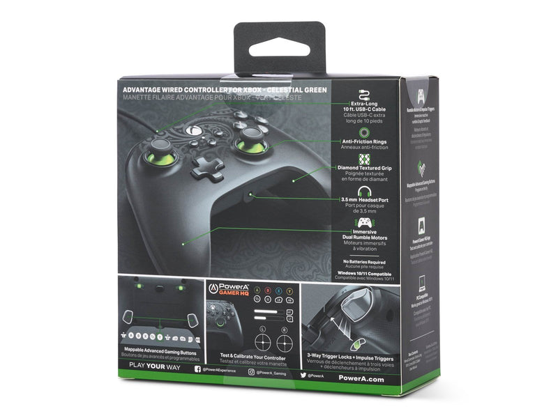 PowerA Kabelgebundener Controller Advantage für Xbox Series X|S - Sphärengrün - Wired Controller - Nintendo Switch