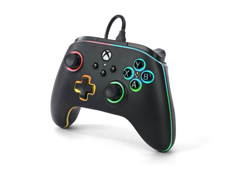 PowerA Kabelgebundener Advantage-Controller für Xbox Series X|S mit Lumectra - Schwarz - Wired Controller - Microsoft Xbox One