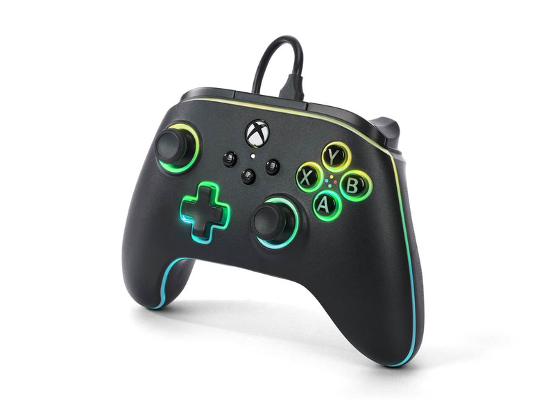 PowerA Kabelgebundener Advantage-Controller für Xbox Series X|S mit Lumectra - Schwarz - Wired Controller - Microsoft Xbox One