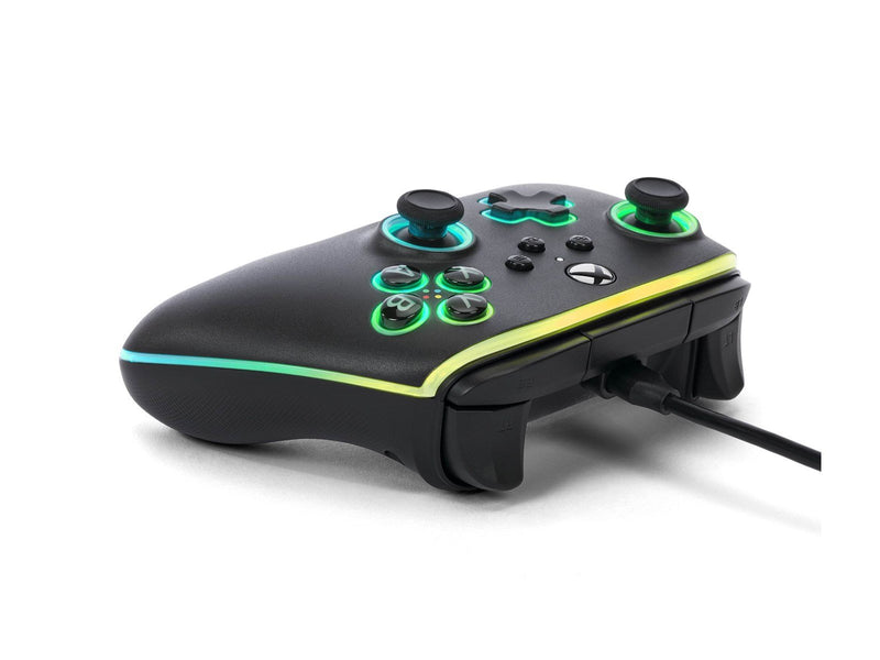 PowerA Kabelgebundener Advantage-Controller für Xbox Series X|S mit Lumectra - Schwarz - Wired Controller - Microsoft Xbox One