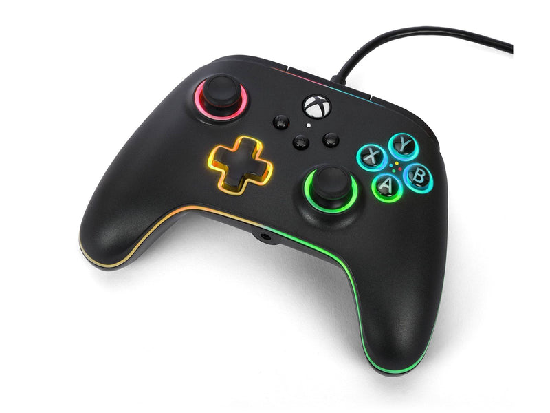 PowerA Kabelgebundener Advantage-Controller für Xbox Series X|S mit Lumectra - Schwarz - Wired Controller - Microsoft Xbox One