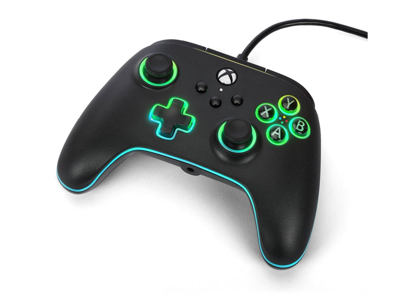 PowerA Kabelgebundener Advantage-Controller für Xbox Series X|S mit Lumectra - Schwarz - Wired Controller - Microsoft Xbox One