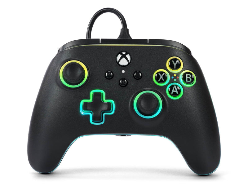 PowerA Kabelgebundener Advantage-Controller für Xbox Series X|S mit Lumectra - Schwarz - Wired Controller - Microsoft Xbox One